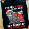 Santa on the Roof Cat Christmas Shirt, Funny Christmas Shirt For Family