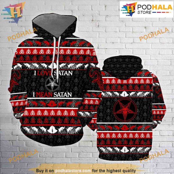 Satanic Tribal Red Ugly Xmas 3D Funny Hoodie Christmas, Xmas Gifts