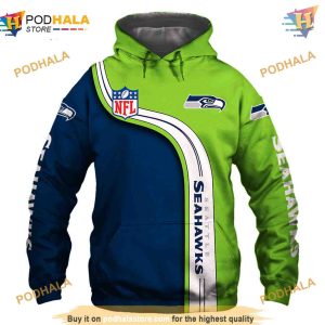 Seattle Seahawks Hoodie 3D, Cute Pullover Sweatshirt, Fan Gift