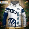 Seattle Seahawks Hoodie 3D, Graphic Balls Design, Affordable Pullover