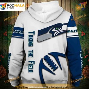 Seattle Seahawks Hoodie 3D Graphic Balls Design Affordable Pullover 2