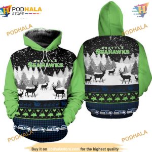 Seattle Seahawks Hoodie 3D, Perfect Xmas Gift, NFL Fan Apparel