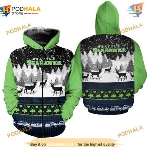 Seattle Seahawks Hoodie 3D Perfect Xmas Gift NFL Fan Apparel 2