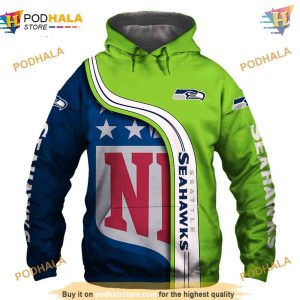 Seattle Seahawks Hoodie 3D, Pullover NFL Sweatshirt, Unique Fan Gift