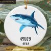 Shark Christmas Custom Ornament, Personalized Family Gift Idea