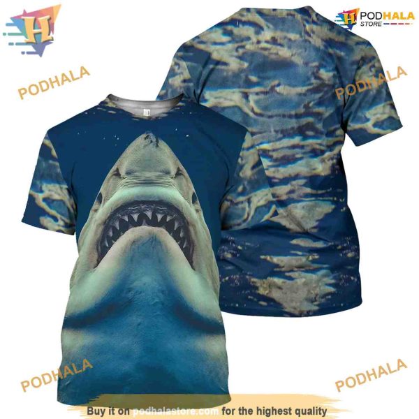 Shark Full All Over Printed Funny Animal 3D Hoodie Sweatshirt