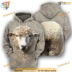 Sheep Full All Over Printed Funny Animal Costume 3D Hoodie Sweatshirt 1