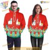 Sheep Pattern Xmas 3D Hoodie, Funny Xmas Gifts