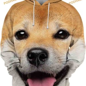 Shiba Inu Akita Dog Full Printing 3D Hoodie Sweatshirt 2
