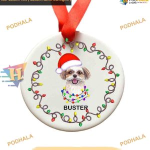Shih Tzu Dog Christmas Ornament, Personalized Pet Decor