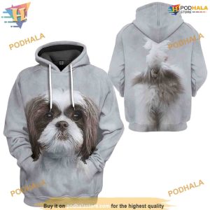 Shih Tzu Dog Costume Full All Over Printed 3D Hoodie Sweatshirt 1