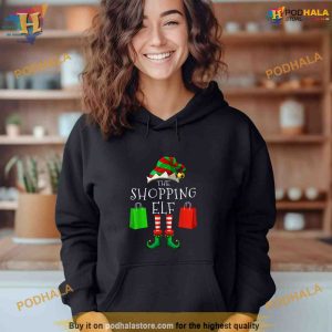 Shopping Elf Matching Family Group Christmas Party Shirt Hoodie