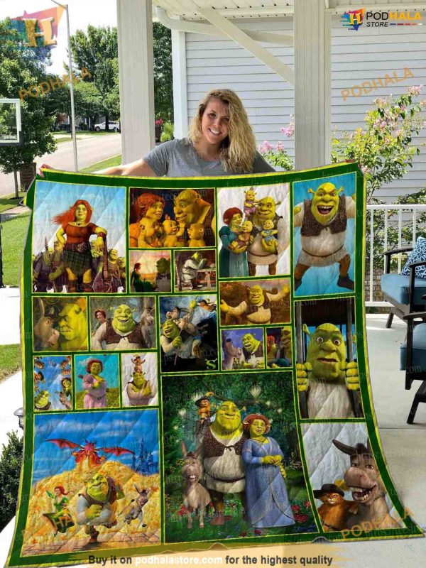 Shrek Character Celebration, Kid’s Gift Fleece Blanket, Funny Xmas Gifts