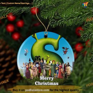 Shrek Disney Christmas Ornament, 2023 Family-Themed Xmas Tree Decor
