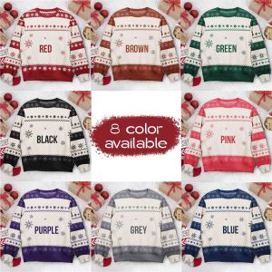 Silly Family Xmas Sweater Personalized Custom Photo Christmas Outfit 2