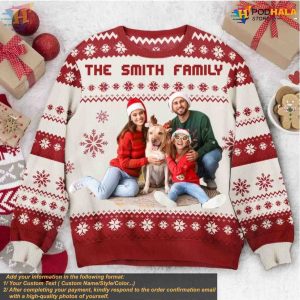 Silly Family Xmas Sweater Personalized Custom Photo Christmas Outfit 4