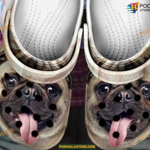 Simple Pug Crocs Classic Clog Shoes, Comfortable Dog Design