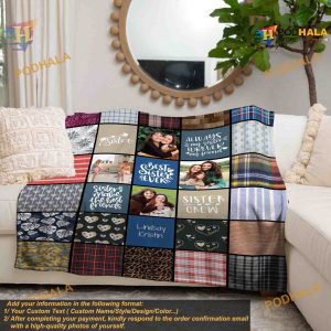 Sister Gifts Personalized Photo Blanket Sister Birthday Gift Ideas 3
