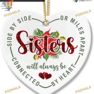 Sisterhood 2023 Ceramic Christmas Ornament, Personalized Sister Gifts