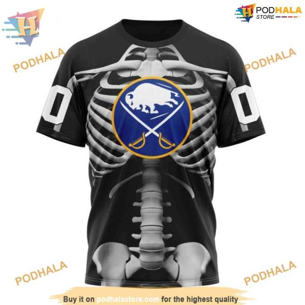 Skeleton Costume Halloween NHL Buffalo Sabres 3D Hoodie Unique Design