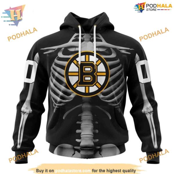 Skeleton Costume Special NHL Boston Bruins Hoodie 3D, Halloween-Inspired Merch