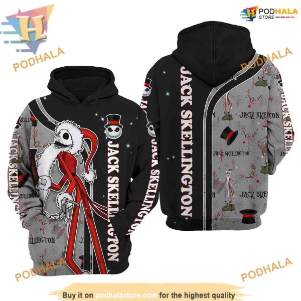 Skellington Santa Claus Disney Xmas Hoodie, A Fan’s Creative Present