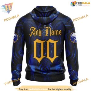 Skull Art Design Buffalo Sabres Personalized NHL Hoodie 3D Apparel 2