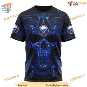 Skull Art Design Buffalo Sabres Personalized NHL Hoodie 3D Apparel 3