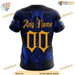 Skull Art Design Buffalo Sabres Personalized NHL Hoodie 3D Apparel 4
