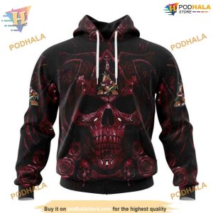 Skull Art Special Design NHL Arizona Coyotes Hoodie 3D Personalized Arizona Coyotes Merch 1