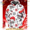 Skull Christmas 3D Zip Hoodie, Unique Funny Xmas Gifts