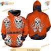 Skull Graphic Halloween Chicago Bears 3D Hoodie, NFL Bears Clothing