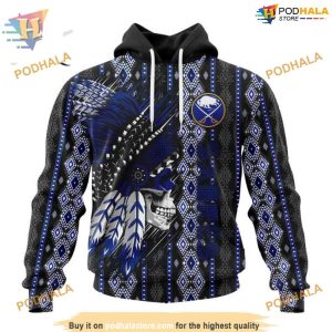 Skull Native Design NHL Buffalo Sabres 3D Hoodie Unique Special Edition 1