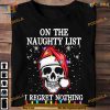 Skull Santa Naughty List Shirt, Family Christmas Shirt Ideas