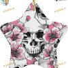 Skulls Flowers Star Ornament, Personalized Family Christmas Ornaments