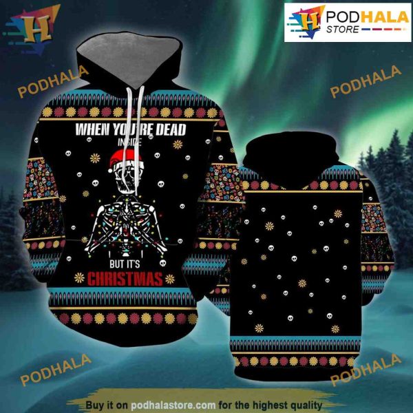 Skulls Xmas 3D Funny Hoodie Christmas, Best Family Christmas Gifts