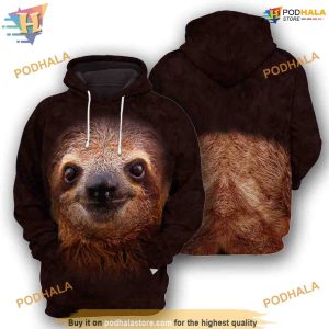 Sloth Full All Over Printed Animal Costume 3D Hoodie Sweatshirt 1