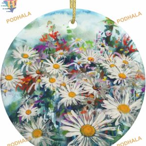 Small Daisies 2023 Ornament, Personalized Family Ornaments for Christmas