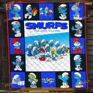 Smurfs Lover Fleece Blanket, Cozy Smuurfs Blanket, Creative Christmas Gifts