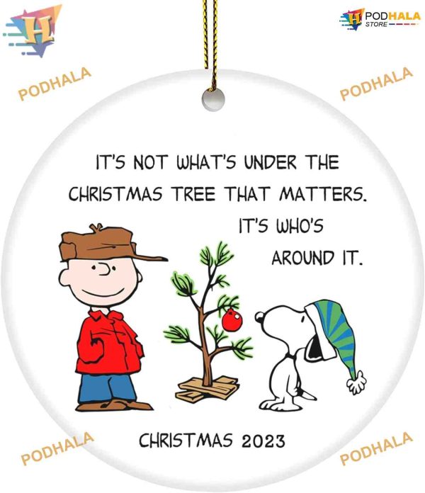 Snoopy 2023 Christmas Ornament, Peanuts Gang Decor, Family Christmas Keepsake
