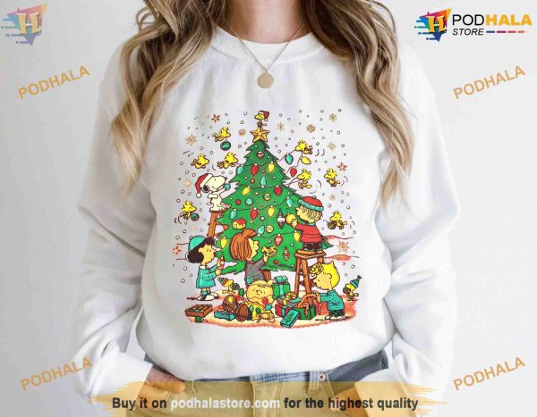 Snoopy & Charlie Brown Xmas Shirt, Vintage Peanuts Christmas Sweatshirt
