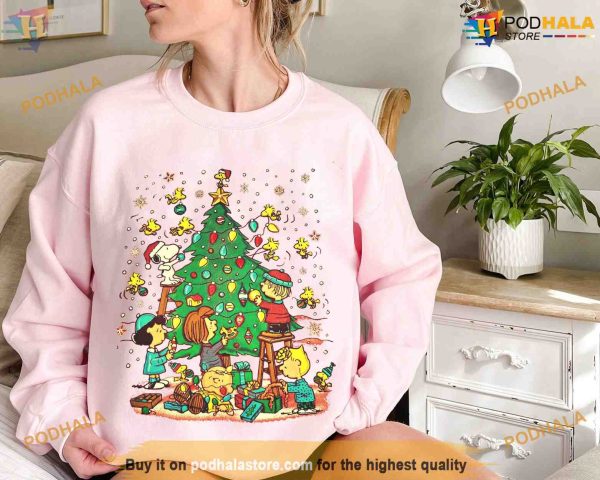 Snoopy & Charlie Brown Xmas Shirt, Vintage Peanuts Christmas Sweatshirt