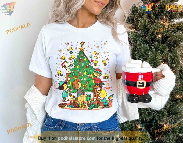 Snoopy & Charlie Brown Xmas Shirt, Vintage Peanuts Christmas Sweatshirt