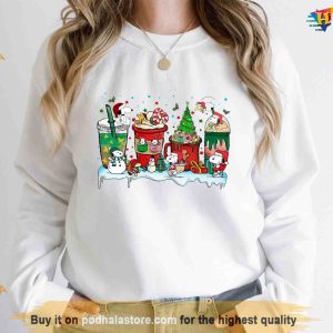 Snoopy Christmas Coffee Cup Peanuts Hoodie, Snoopy Sweatshirt, Xmas Gift