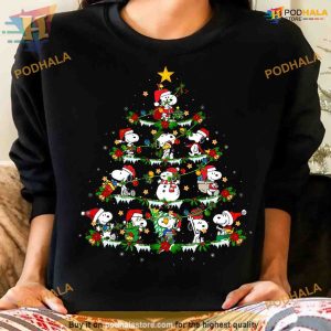 Snoopy Dog Ugly Christmas Tree Shirt, Family Funny Christmas Shirt