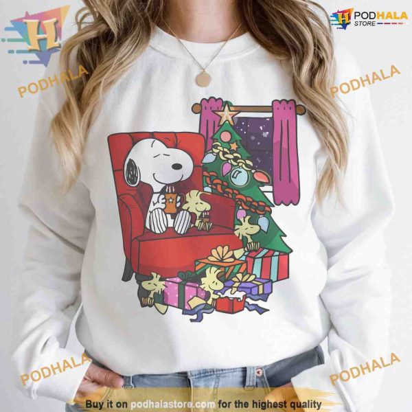 Snoopy & Woodstock’s Xmas Joy Retro Peanuts 90s Hoodie Shirt Sweatshirt, Festive Gift