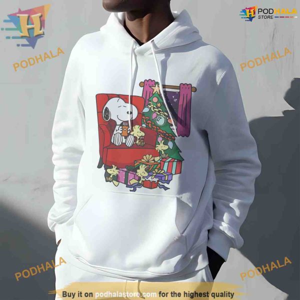 Snoopy & Woodstock’s Xmas Joy Retro Peanuts 90s Hoodie Shirt Sweatshirt, Festive Gift