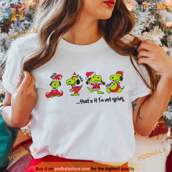 Snoopy’s Christmas Not Going Peanuts Merry Grinchmas Shirt, Xmas Gifts