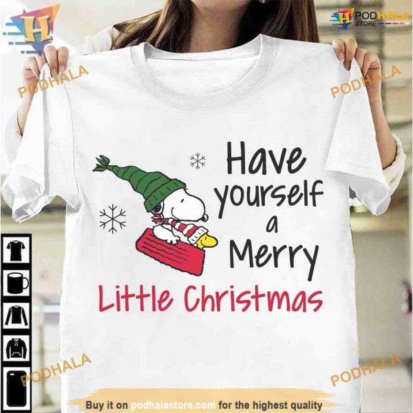Snoopy’s Merry Christmas Tune Shirt, Woodstock Holiday Cheer