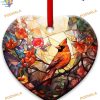 Snowflakes Cardinal Family Christmas Tree Ornaments